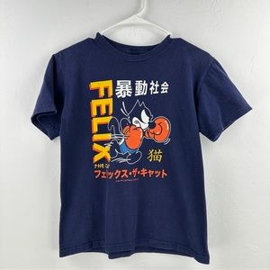 Riot Society Felix The Cat Blue Boys Graphic Tshirt SZ M